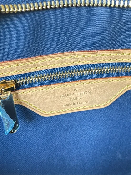 Louis Vuitton Navy Vernis Monogram Satchel with Natural Trim - Picture 7 of 7